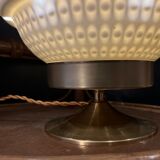 Vintage table lamp large porcelain globe Bernardaud Limoges J.J Prolongeau - Circa 1960