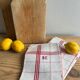 Old embroidered tea towels