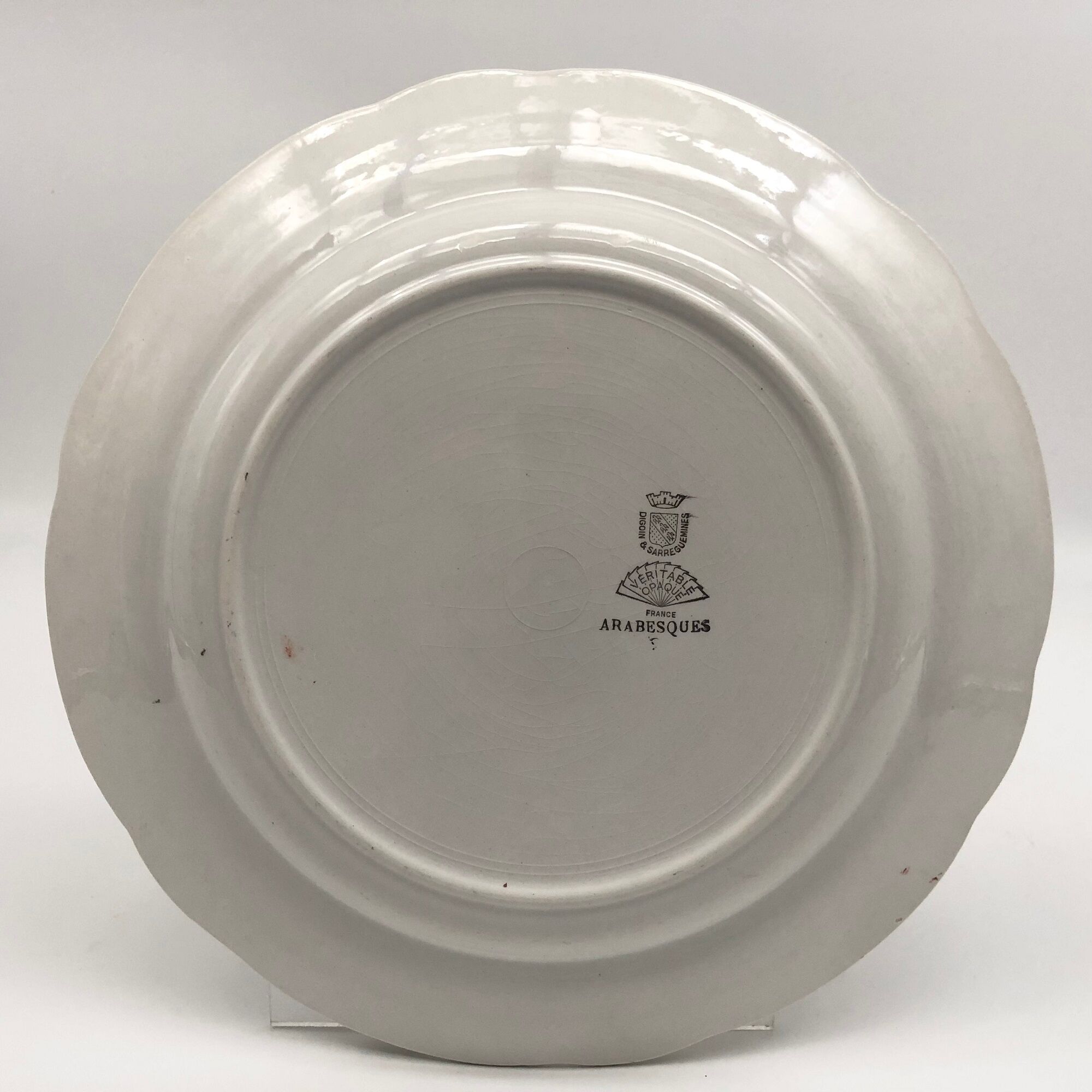 6 flat plates "Digoin Sarreguemines" model Arabesques