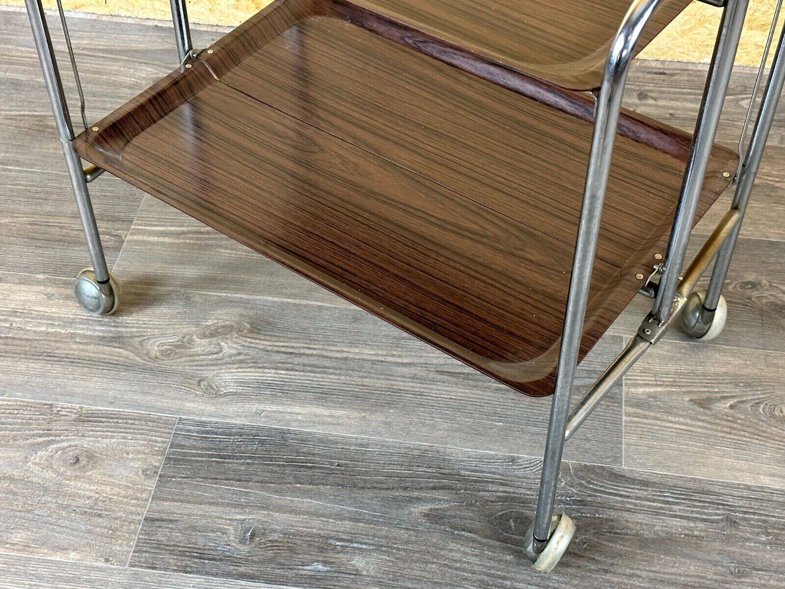 60s 70s serving trolley dinette side table space age brown design