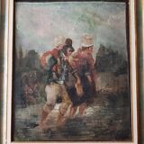 Oil on Canvas "The Ford" School XIXth