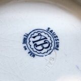 Pair of low compotiers Terre de Fer earthenware Salins AB model Saussure