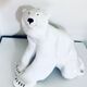 Sculpture Arctic White Bear porcelain