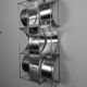 Max Sauze original aluminium geometric wall sconce, 1970s