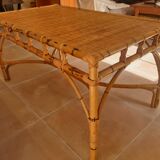 Rattan dining table