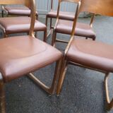 Suite of 6 Baumann sled chairs