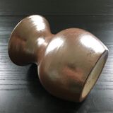 Signed vase in polished stoneware