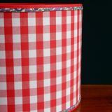 Abat-jour cylindrique vichy rouge et liberty