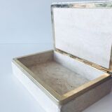 Travertine and brass box