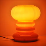 Orange glass table lamp, 1970