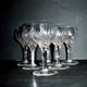 Set of 6 white wine glasses 1900 in cut crystal BACCARAT model 9157 catalog 1907 H13.5
