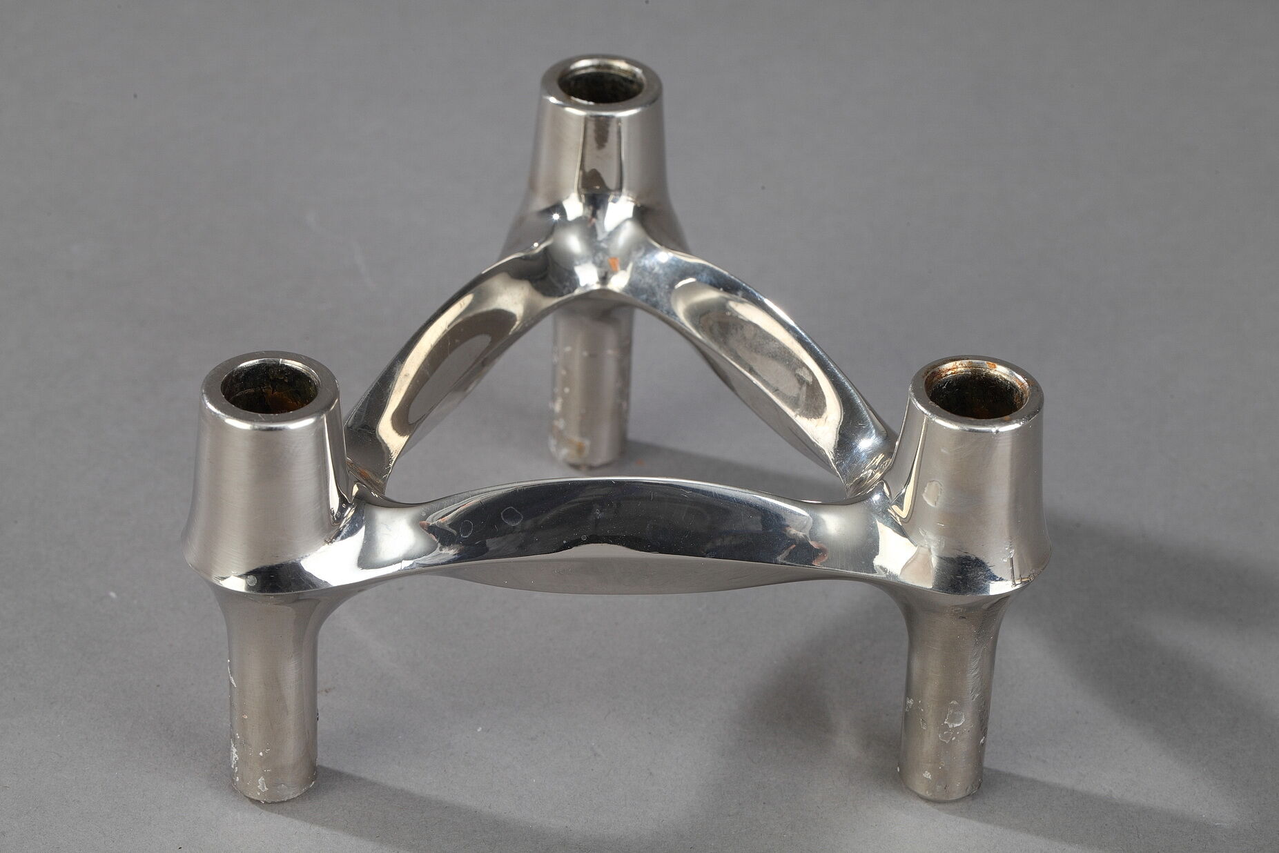 Three modular candle holders by BMF, Germany