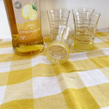 Set of 4 yellow granita glasses