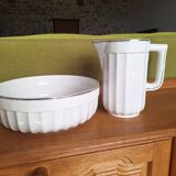Pitcher and basin, ceramic toiletries