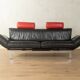 de Sede | Reto Frigg DS 140 sofa, 1980s, black leather & chrome, adjustable headrests