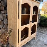 Refurbished solid wood display cabinet/sideboard