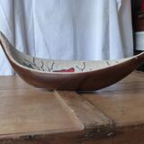 Vintage fruit bowl, butterfly decoration.