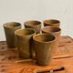 6 glasses digoin sandstone cups