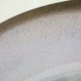 Important cylindrical planter in cream lacquered fiberglass, circa 1970