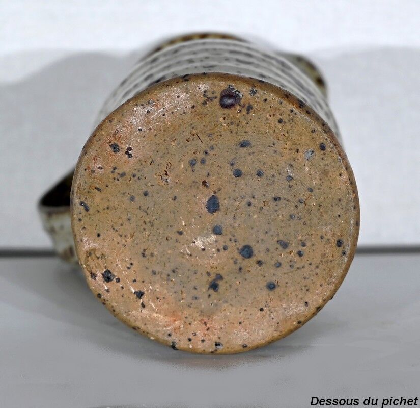 Enamelled stoneware pitcher, signed G. Tiffoche – XXth