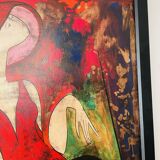Oil Painting on Panel Large Format Signed Linda Le Kinf