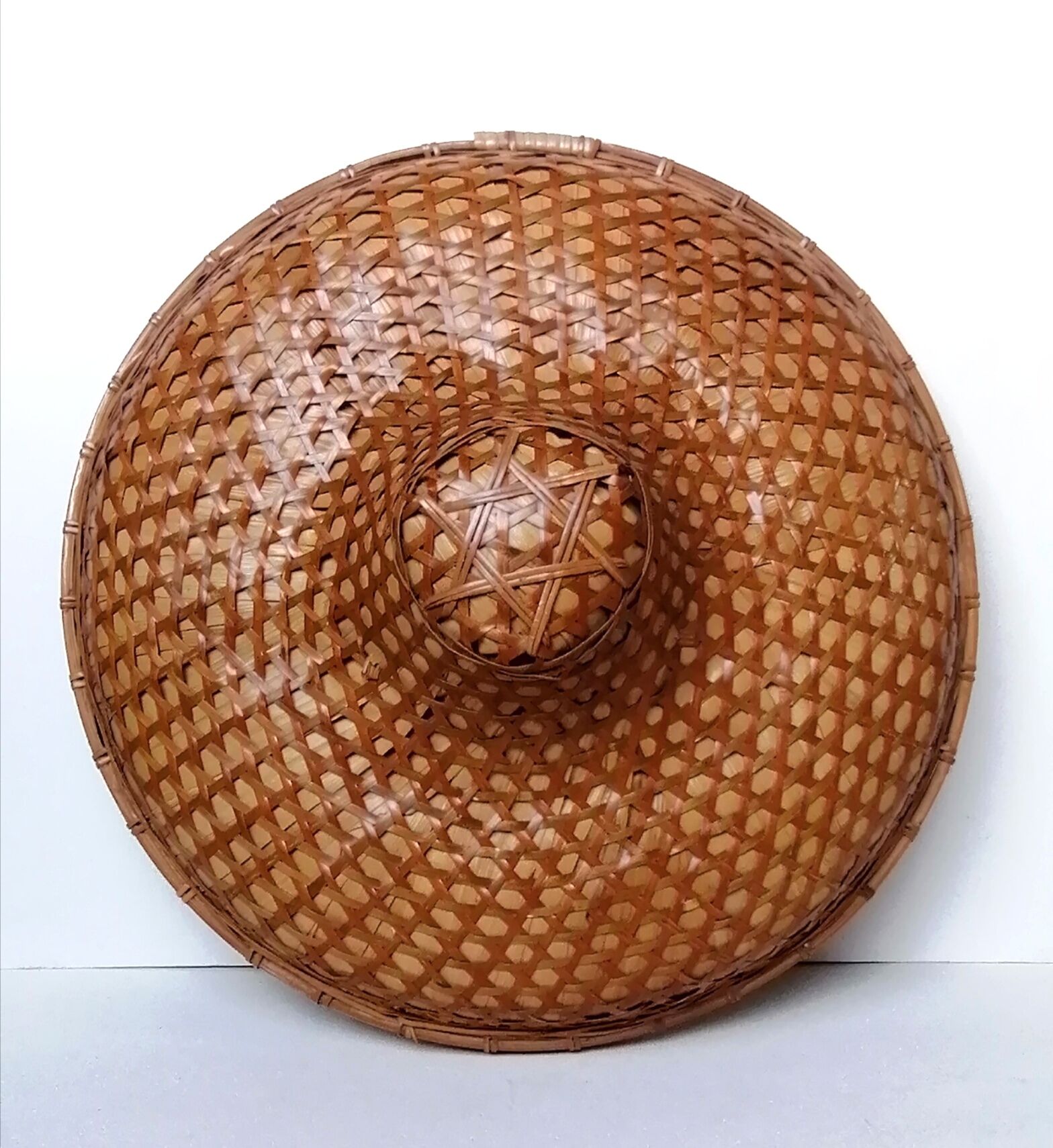 Asian rattan hat braided