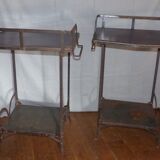 Pair of wrought iron tables