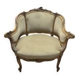 Walnut marquise armchair