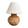 Vintage natural wood bedside lamp