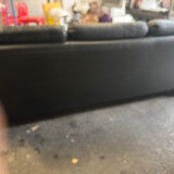 Black leather 3-seater sofa – Tobia Scarpa for B&B Italia