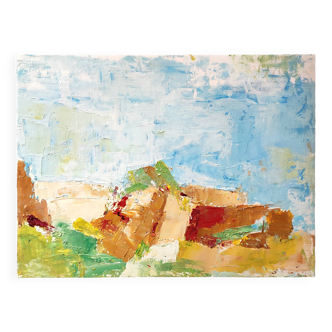 Original canvas landscape of Provence