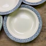 Lot of 6 soup plates Earth iron Lamartine