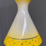Suspension en verre jaune années 1960