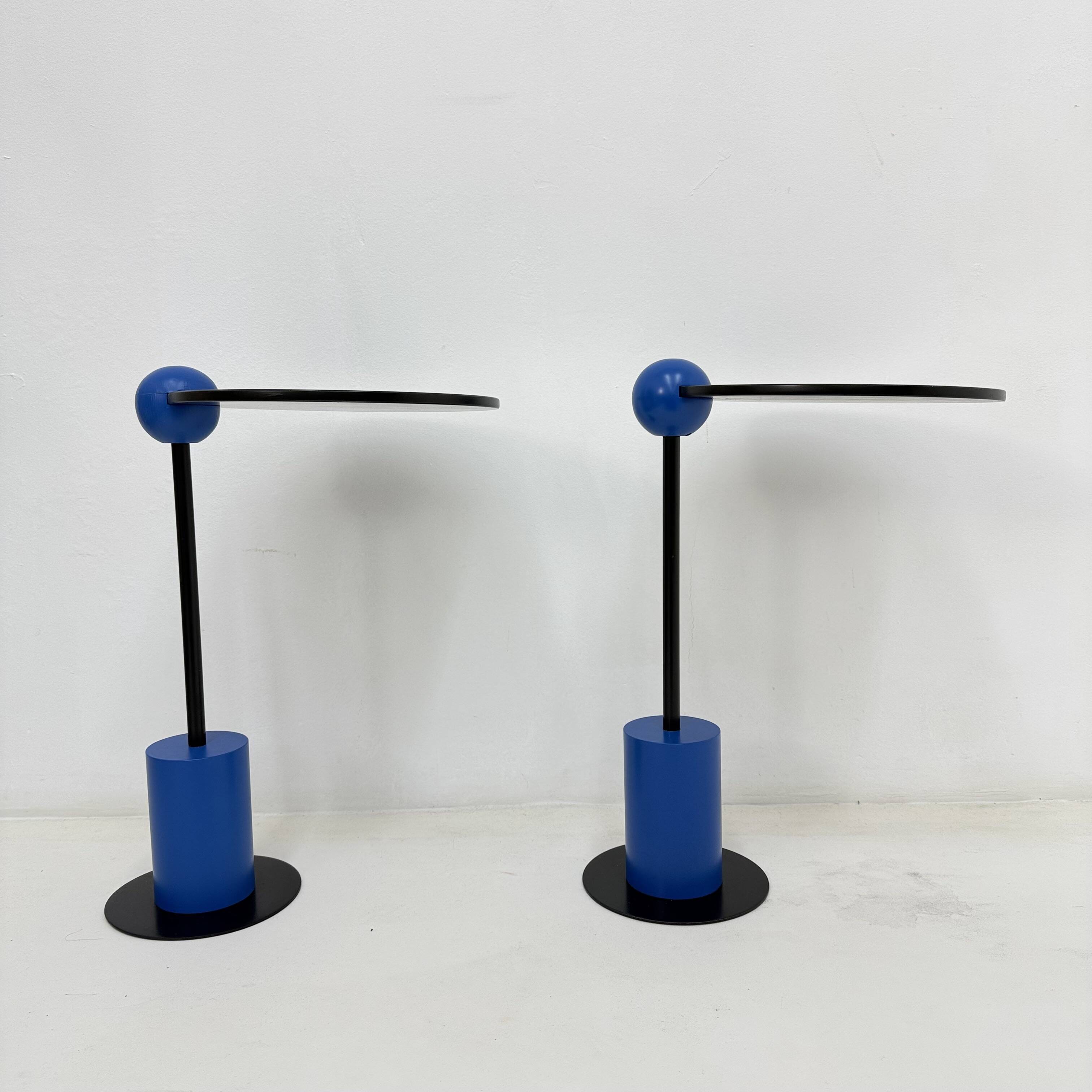 Pair of side table Edward Geluk for Arco – 1980’s ‘Piccolo’ postmodern Memp