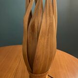 Banana leaf wooden table lamp