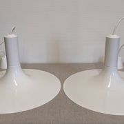 Pair of tulip pendants by Thorn Lighting, England circa 1970.