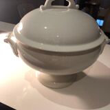 White faience tureen