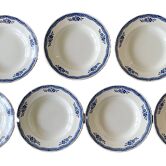 7 antique deep plates in Saint-Amand earthenware (Nord)