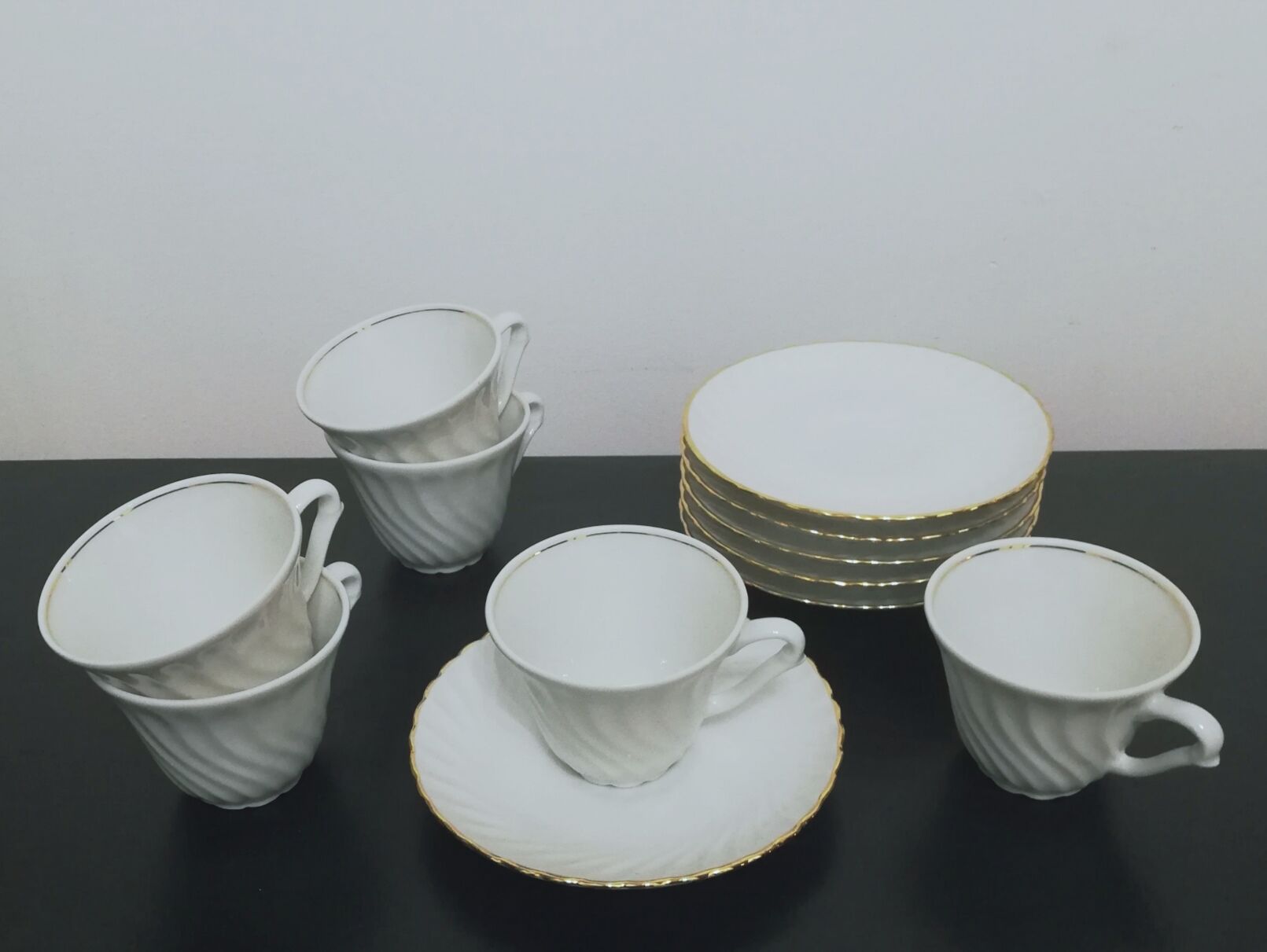 Porcelain coffee set by Ph. Deshoulieres