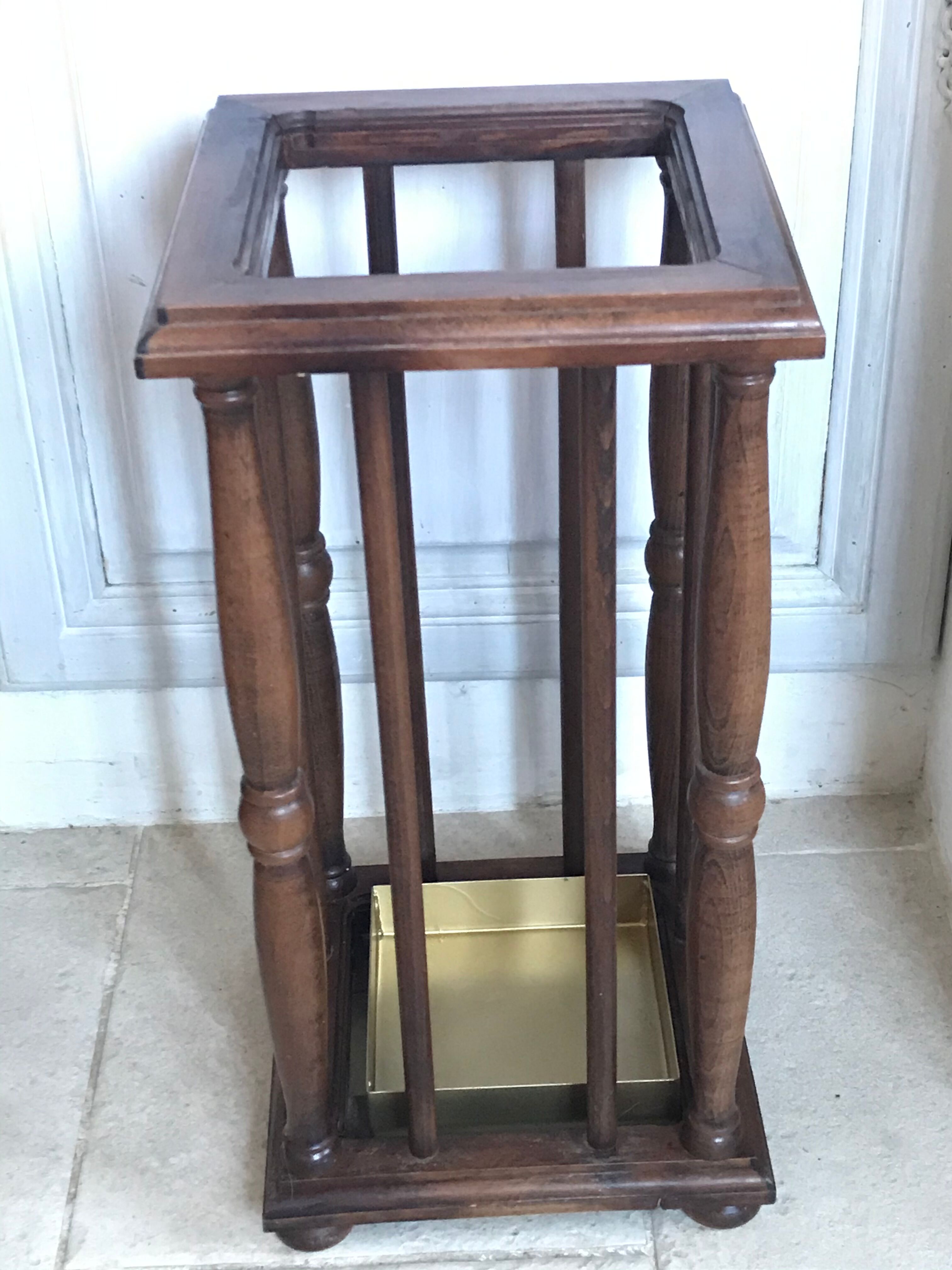 Vintage wooden umbrella holder