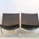 Fauteuils PK22 en cuir brun par Poul Kjærholm pour Fritz Hansen