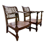 2 antique armchairs