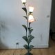 "Flower" metal lamp and coloured glassware