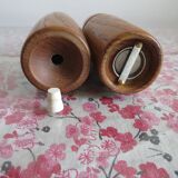 Teak salt and pepper shaker, Scandinavian style year 70s