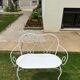 French wrought iron garden bench