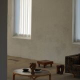 Danish coffee table from the mid-20th century, wooden frame and ceramic tiled top.