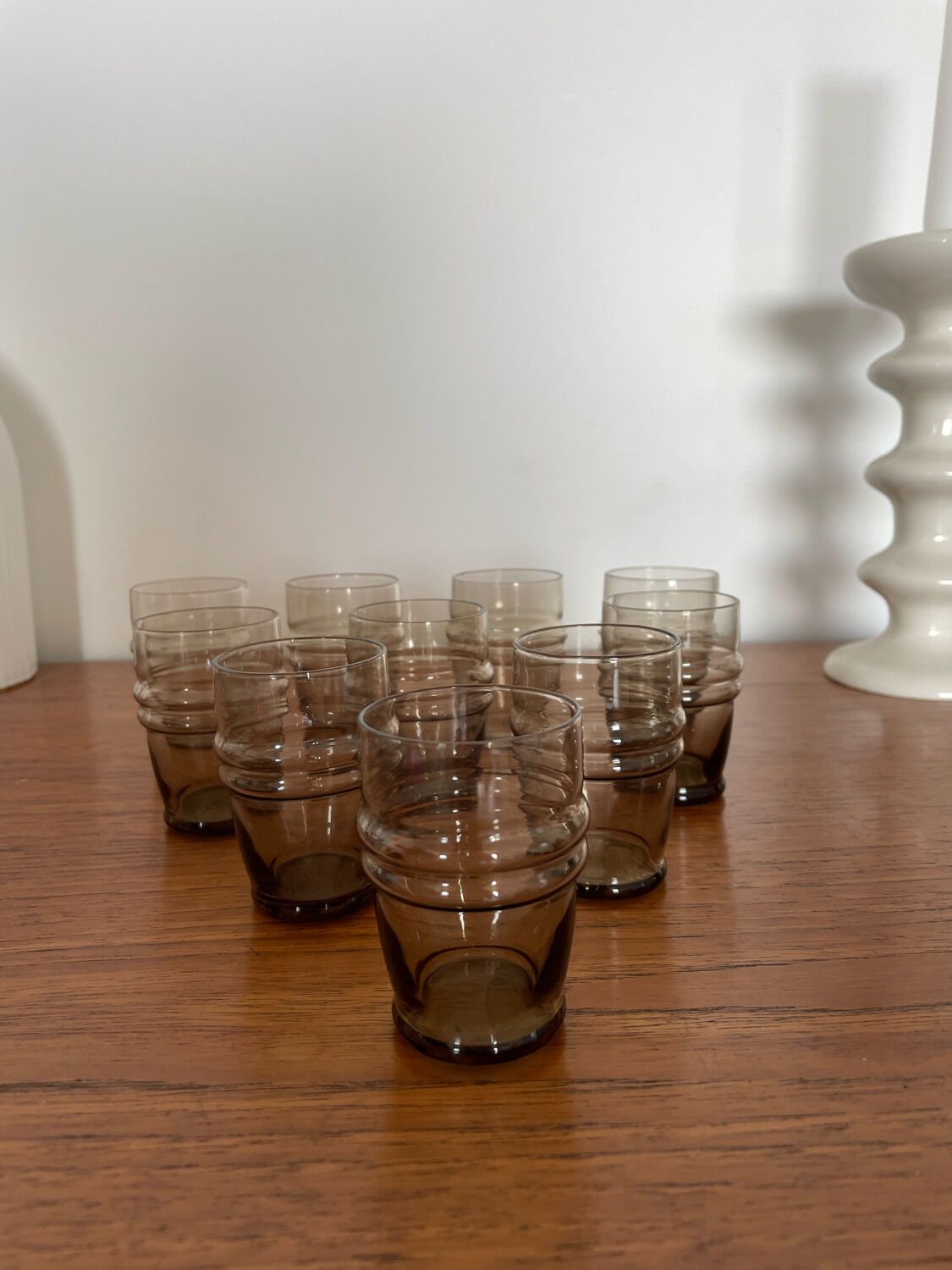10 vintage shot glasses 70s