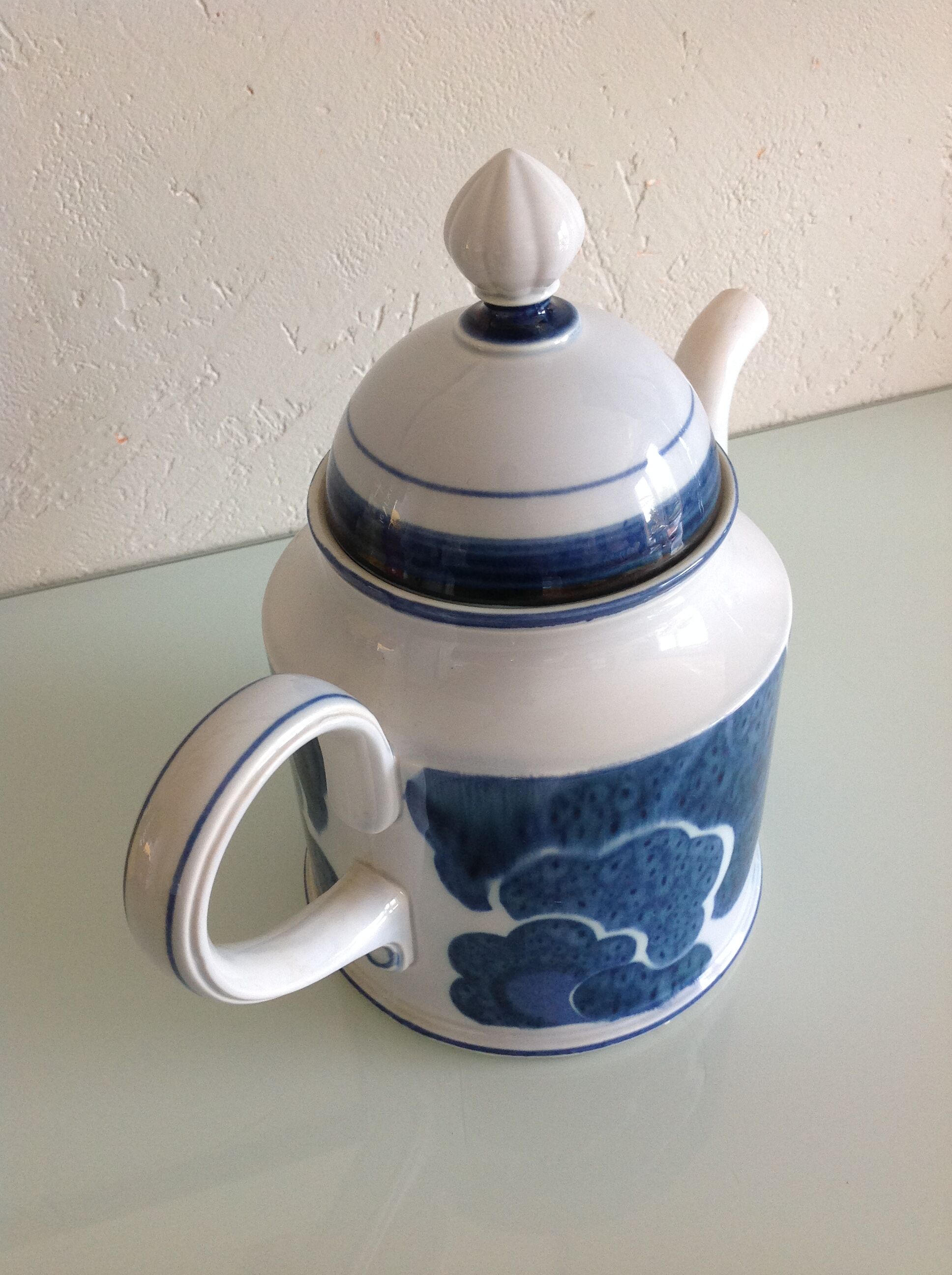 Cafetiere décor Blue Cloud by Villeroy - Boch / vintage 70s-80s