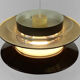 Pendant light "Trava" brown version by Carl Thore for Granhaga Metallindustri. Sweden 1970s.