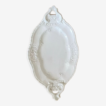 Plat en porcelaine blanc vintage